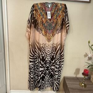 Stylish Printed Kaftan / Caftan Dress – One Size – Boho Resort Wear